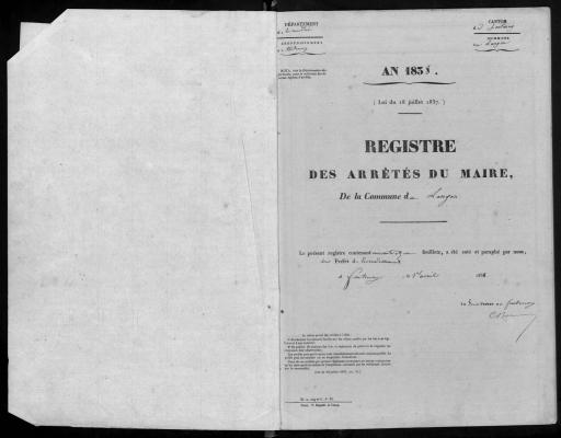 Avril 1838-1949. Le registre a été numérisé jusqu'en septembre 1894.
